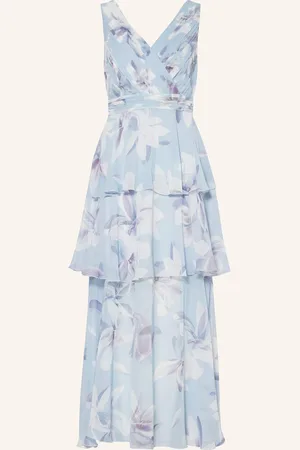 Apart Abendkleid In Wickeloptik blau