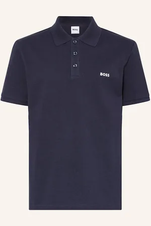 HUGO BOSS Piqué-Poloshirt blau