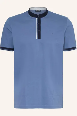 Olymp Piqué-Poloshirt blau