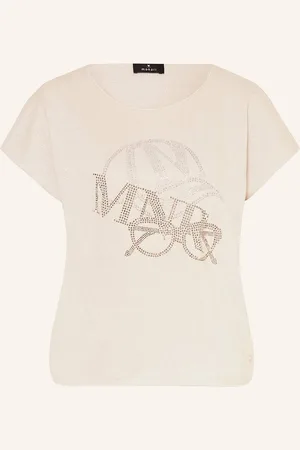 monari T-Shirt Mit Schmucksteinen beige