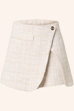 Maje Tweed-Skort Mit Glitzergarn beige