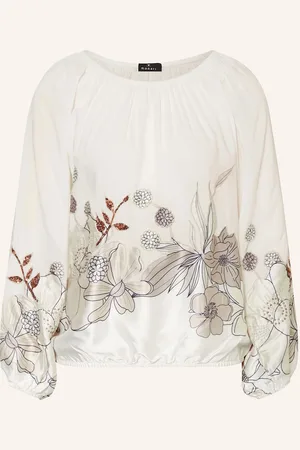 monari Blusenshirt Mit Pailletten beige