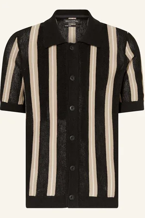 Marc O’ Polo Strickhemd Regular Fit schwarz
