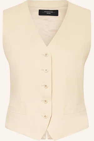 Max Mara Blazerweste Pace Mit Leinen weiss