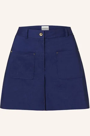 Claudie Pierlot Shorts Mit Leinen blau