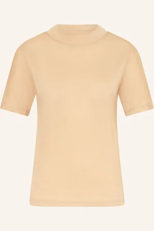 Knowledge Cotton Apparal T-Shirt Dynamic Wool 175 Aus Merinowolle beige