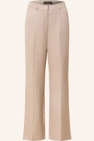 Comma, Marlenehose Aus Satin beige