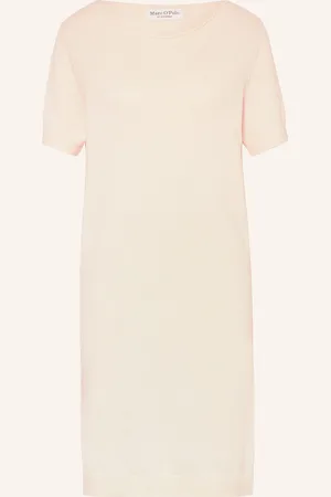 Marc O’ Polo Strickkleid Mit Leinen weiss