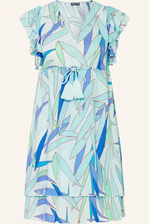 Vilebrequin Strandkleid Madrague Bilha Mit Rüschen blau