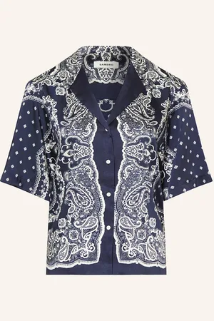 Sandro Satinbluse blau