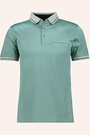 Ragman Jersey-Poloshirt gruen