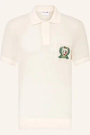 Lacoste Strick-Poloshirt Classic Fit weiss
