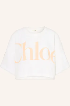 Chloé Cropped-Shirt weiss