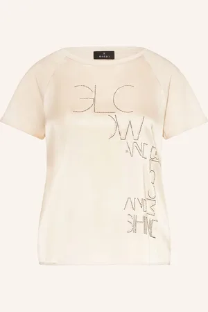 monari T-Shirt Mit Schmucksteinen beige