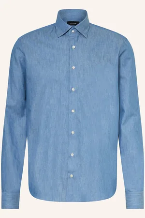 Dressler Hemd Venice Shaped Fit In Jeansoptik blau
