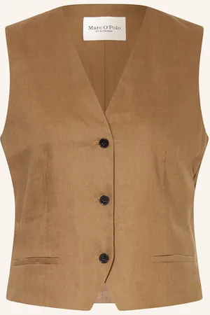 Marc O’ Polo Weste Mit Leinen blau