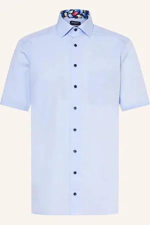 Olymp Kurzarm-Hemd Luxor Modern Fit blau