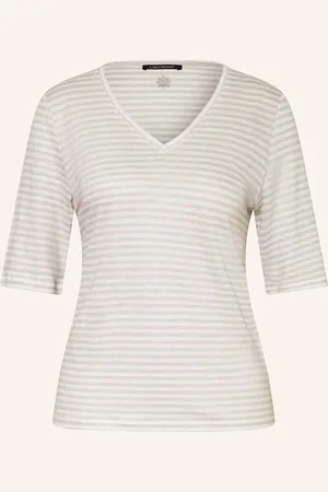 Luisa Cerano T-Shirt Aus Leinen weiss