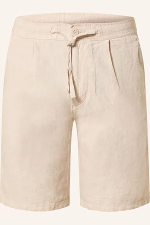 Knowledge Cotton Apparal Leinenshorts Fig Loose Fit beige