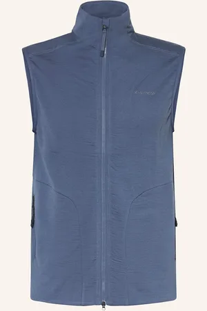 Knowledge Cotton Apparal Funktionsweste Aus Merinowolle blau