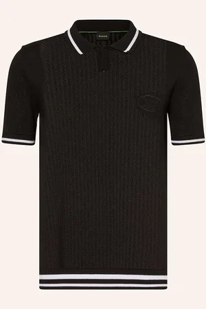 HUGO BOSS Strick-Poloshirt Mesh Heritage