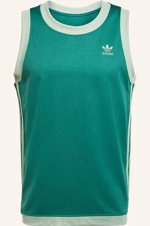adidas Tanktop Adicolor Mockeyelet gruen