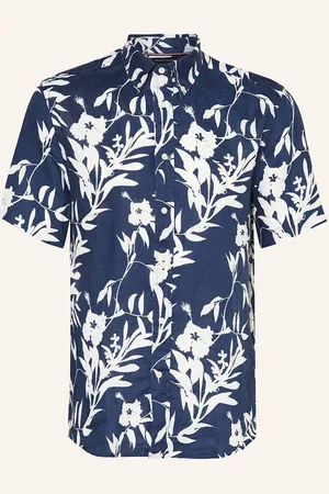 Tommy Hilfiger Leinenhemd Regular Fit blau