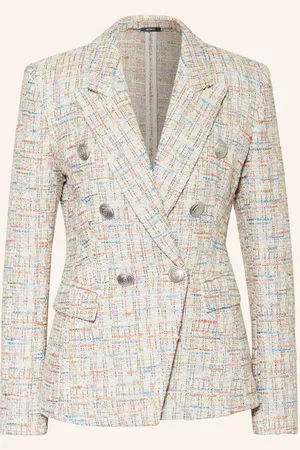 NVSCO Bouclé-Blazer Klea Mit Glitzergarn weiss
