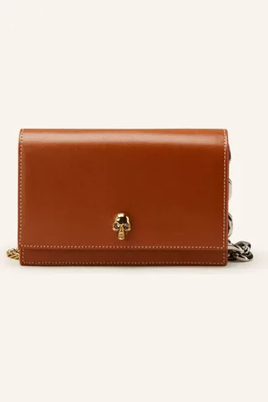 Alexander McQueen Umhängetasche Small Skull Bag braun