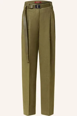 Max Mara Leinenhose Siamese gruen