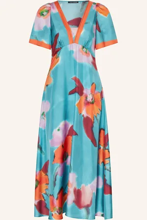 Luisa Cerano Seidenkleid blau
