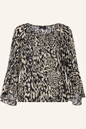 monari Blusenshirt Mit Volant schwarz