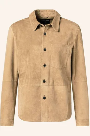 Strellson Overjacket Chadron Aus Leder braun