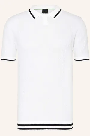 HUGO BOSS Strick-Poloshirt Mesh Heritage