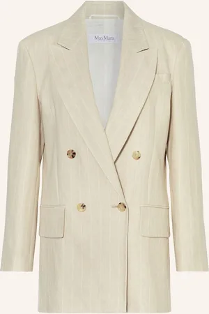 Max Mara Longblazer Gerla Aus Leinen beige
