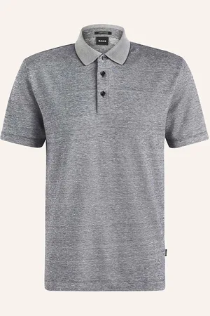 HUGO BOSS Piqué-Poloshirt Press Mit Leinen