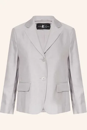 Luisa Cerano Blazer Mit Leinen grau