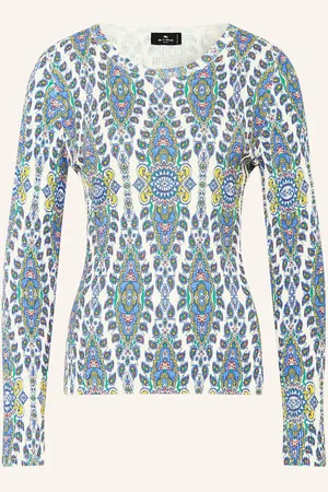 Etro Longsleeve Mit Seide blau