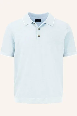 Fynch-Hatton Strick-Poloshirt blau