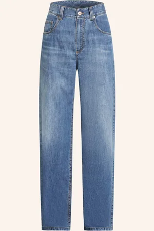 Brunello Cucinelli Wide Leg Jeans blau