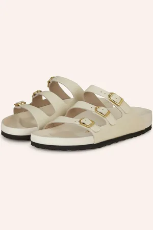 Birkenstock Pantoletten Florida Exq Lena Hs weiss