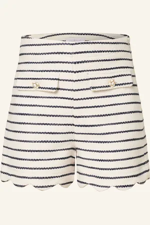 Rich & Royal Bouclé-Shorts weiss