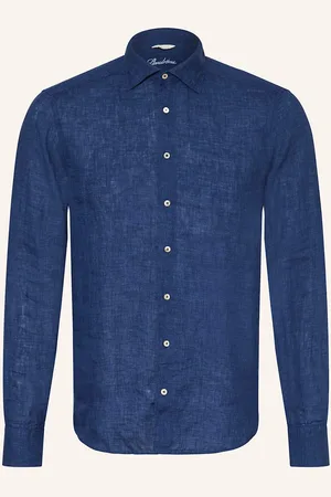 Stenströms Leinenhemd Slim Fit blau