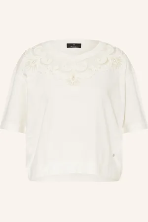 monari T-Shirt Mit Schmuckperlen weiss