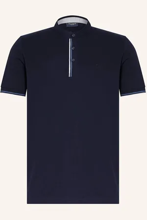 Olymp Piqué-Poloshirt blau