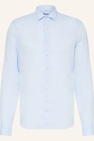 Stenströms Leinenhemd Slim Fit blau