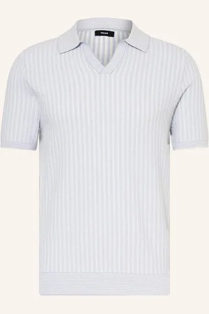Reiss Strick-Poloshirt blau