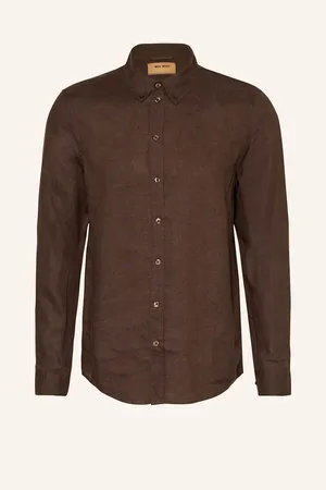 MOS MOSH Gallery Leinenhemd Mmgtheo Regular Fit braun