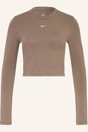 Nike Cropped-Longsleeve Sportswear Chill Knit braun