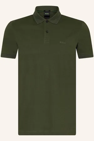 HUGO BOSS Piqué-Poloshirt Pio Regular Fit gruen